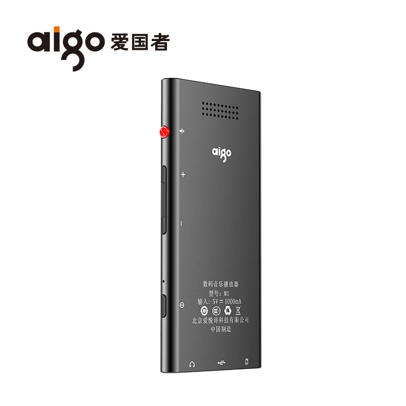AIGO M1 металлический Mp3 плеер HIFI Lossess Экран Запись FM радио шагомер BT 4 1 громкий