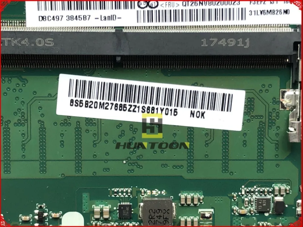 FRU:5B20M27685 для Lenovo V310-15ISK Материнская плата ноутбука DA0LV6MB6F0 LV6 SR2ZW I3-7100U 100% полностью