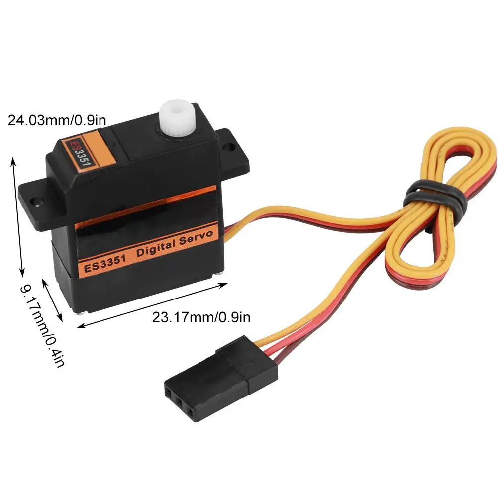 ES3351 Mini Digital Servo For RC Model helicopter Accessory 10.6g 4.8V-6.0V Alloy Gear for Futaba / JR Plug | Игрушки и хобби