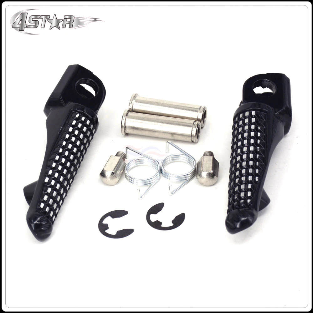 Черные передние подножки для KAWASAKI ZX6R ZX636 ZX10R ZX9R Z1000 Z750 Z750S ER6N ER6F Ninja 650R уличный
