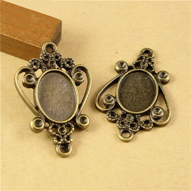 20pcs New Alloy Pendant Bottom Support 14*10MM, DIY Accessories Ancient Silver / Ancient Bronze Jewelry Wholesale