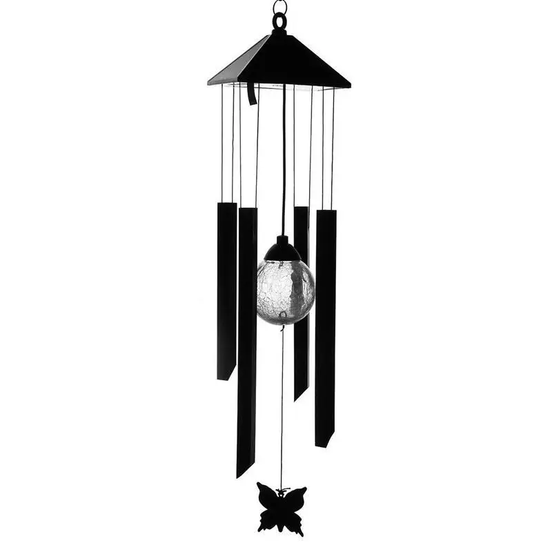 WINOMO на солнечных батареях изменение цвета LED Windchime открытый сад металлический