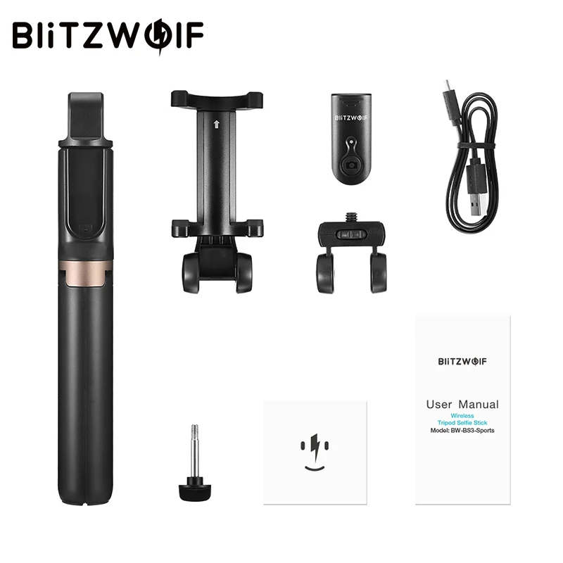 Штатив для камеры BlitzWolf 4 в 1 селфи Палка с bluetooth Беспроводной монопод Gopro 5 6 7