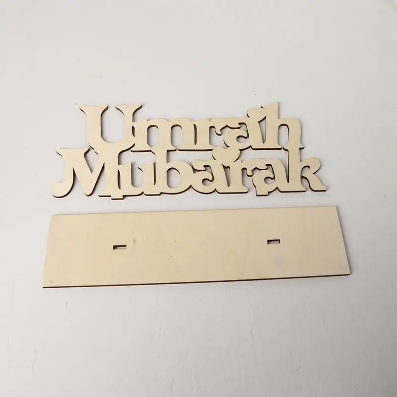 EID Мубарак деревянный знак слово доска настенное Искусство ремесло DIY Алфавит украшение дома настольное