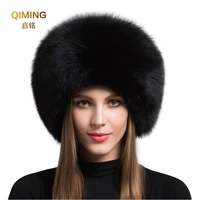 ladies 100 real fox fur hat women winter warm luxury ski head ear warmer earmuff fluffy sheepskin warm snow cap