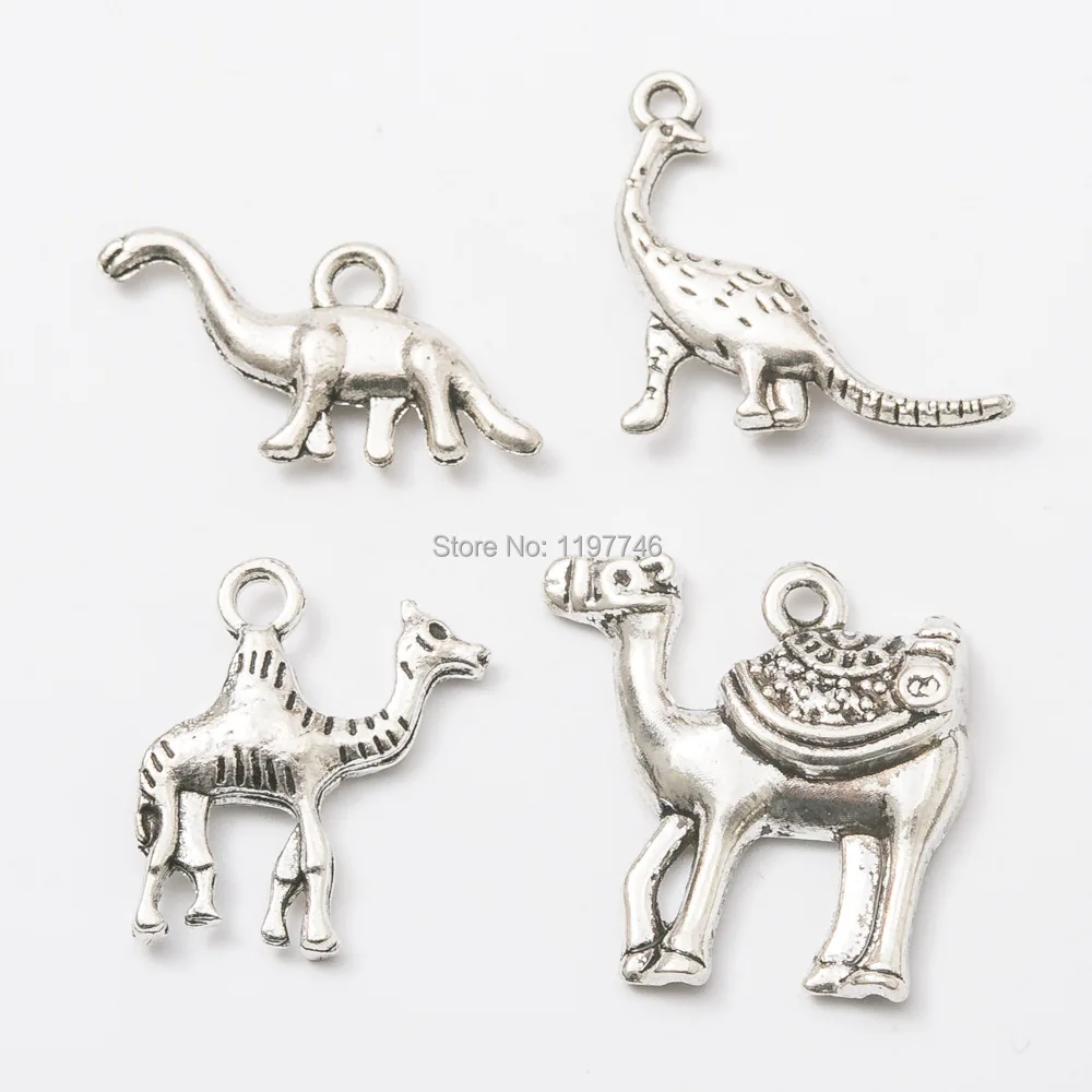 

Dinosaur Various 3D Animal Camel Charm Pendant 10pcs Retro silver bronze plated Diy Handmade Jewelry Findings Accessories