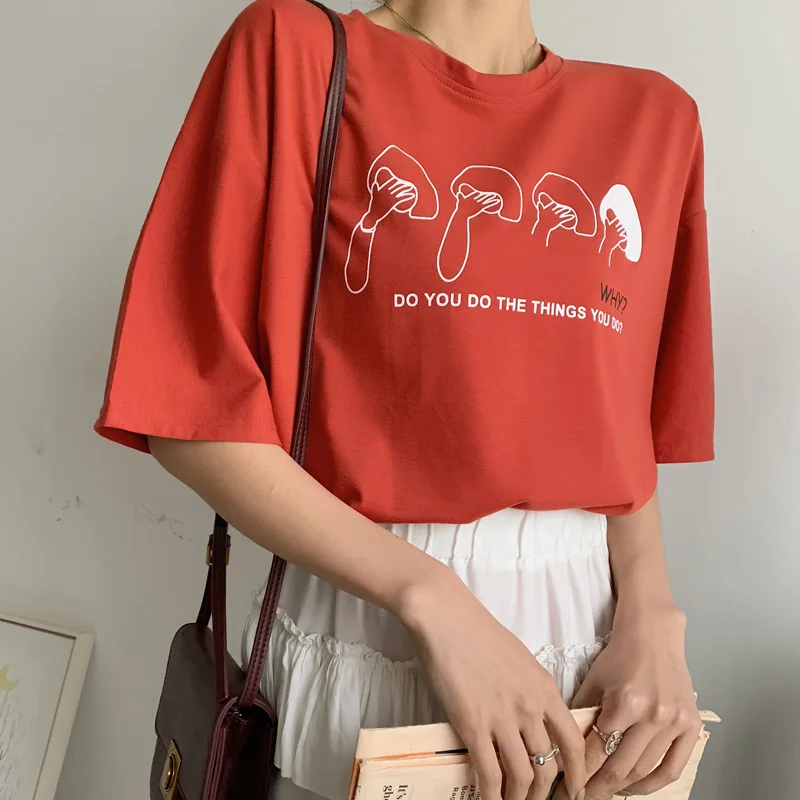 Новые летние Harajuku BF женские футболки мультфильм напечатанные буквы Забавный o