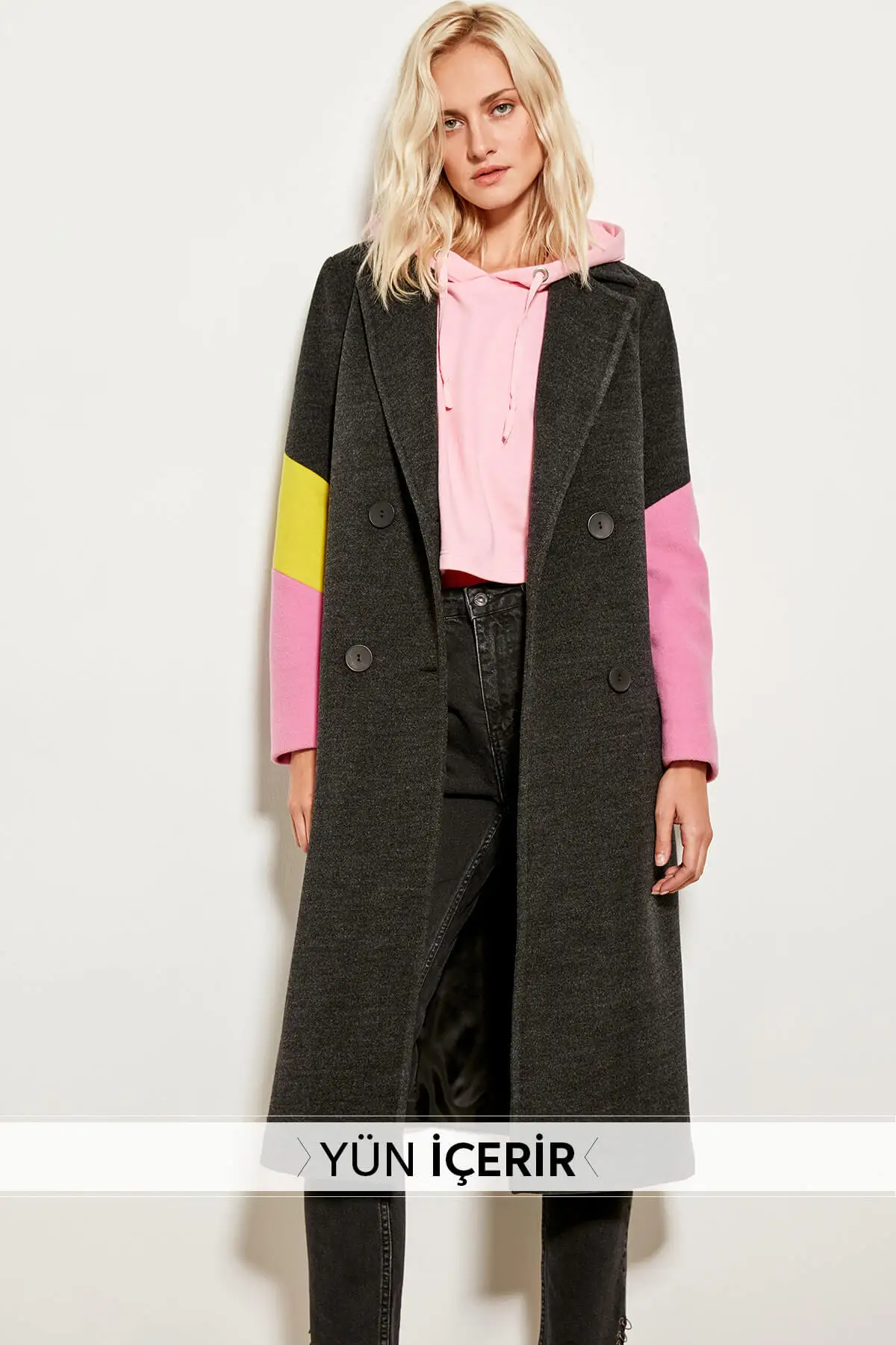 Верхняя одежда Trendyol Anthracite color Block Stamp TCLAW19OI0031|Женские куртки| |