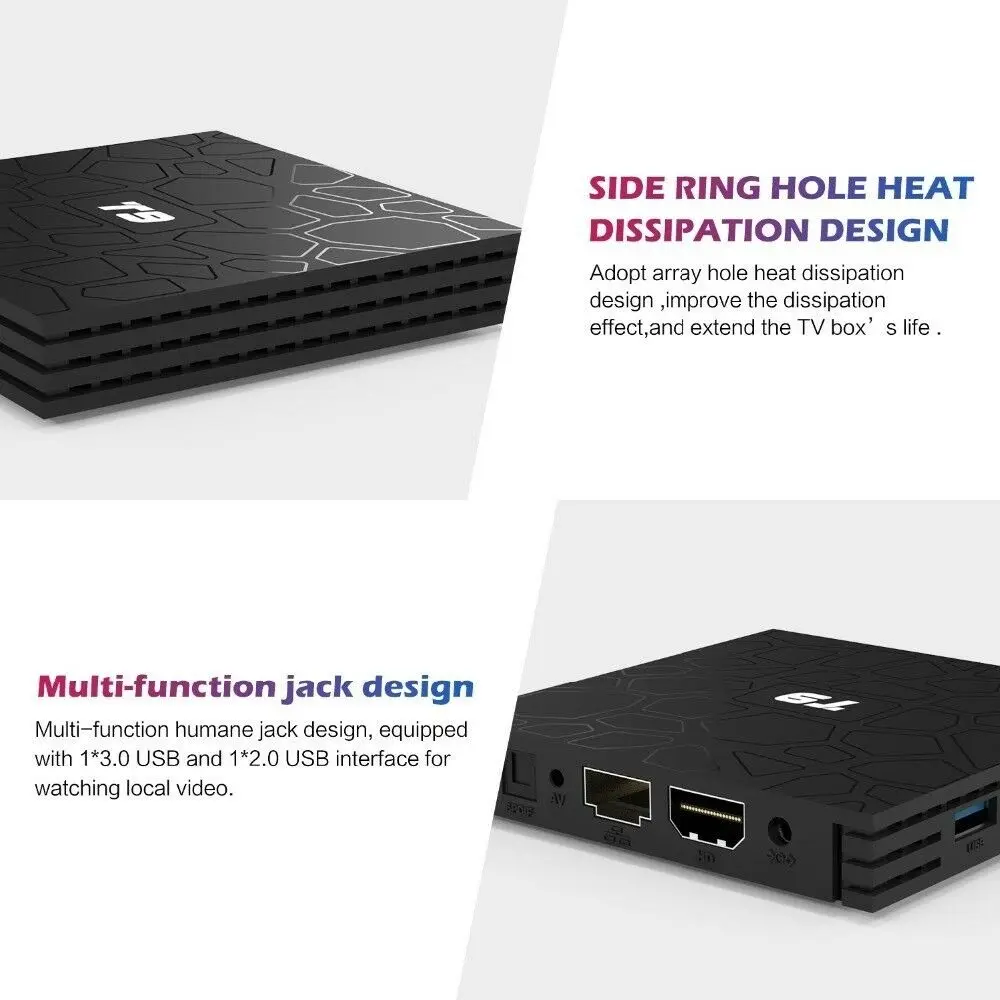 T9 Rk3328 Ultra Android 8 1 Четырехъядерный 4 ГБ ОЗУ 32 памяти 4K Hd Tv Box сетевой плеер-Us Plug |