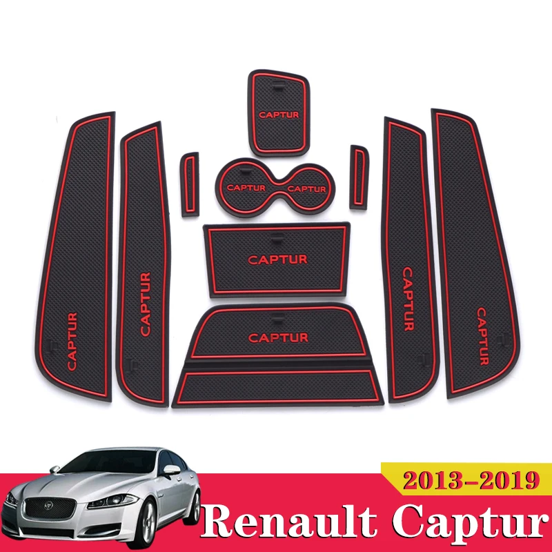 10X для Renault Captur 2013 2018 2019 автомобильные аксессуары внутренние ворота Слот Коврик