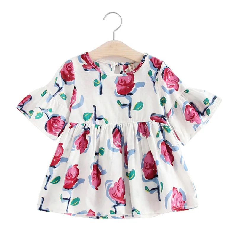 Новинка 2019 лидер продаж удобное хлопковое платье с рукавами фонариками для