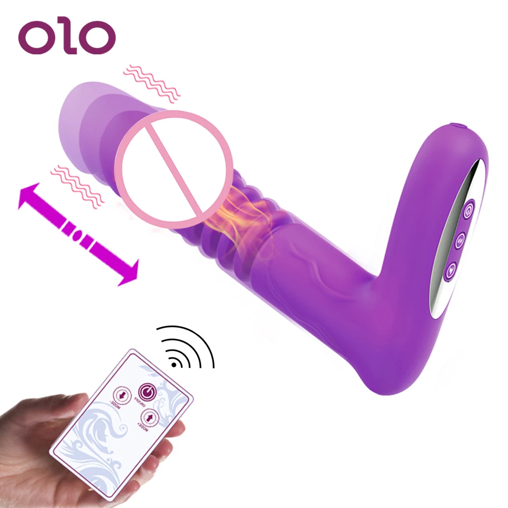 Фаллоимитатор OLO с нагревательным стержнем вибратор телескопический