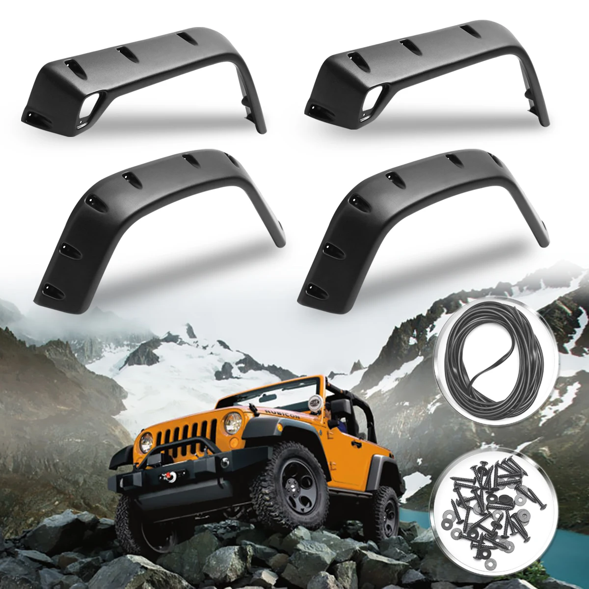 6 шт./компл. для Jeep 98-06 для Wrangler TJ " широкий стиль протектор для крыла вспышки
