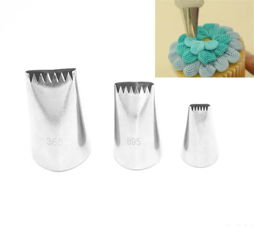 Single-Sided Serrated Cream Faceted Decorating Mouth Diy Braided Texture 3Pcs Stainless Steel Set | Дом и сад