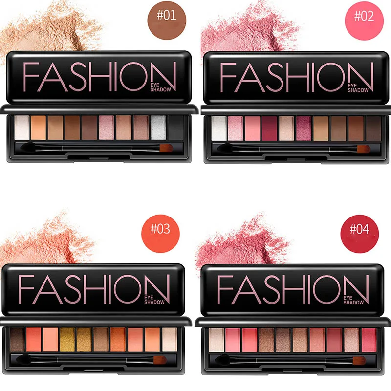 Fashion Eye Shadow 10 Colors Cosmetic Powder Smoky Eyeshadow Palette Long Lasting Makeup |