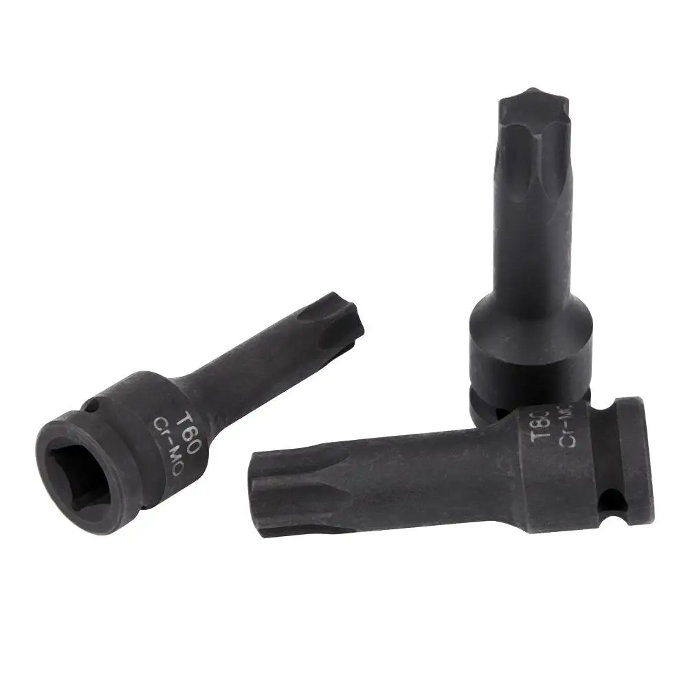 8 шт. 1/2 &quotдюймовый диск Torx Star Socket Набор бит с дюймовым приводом T30-T80