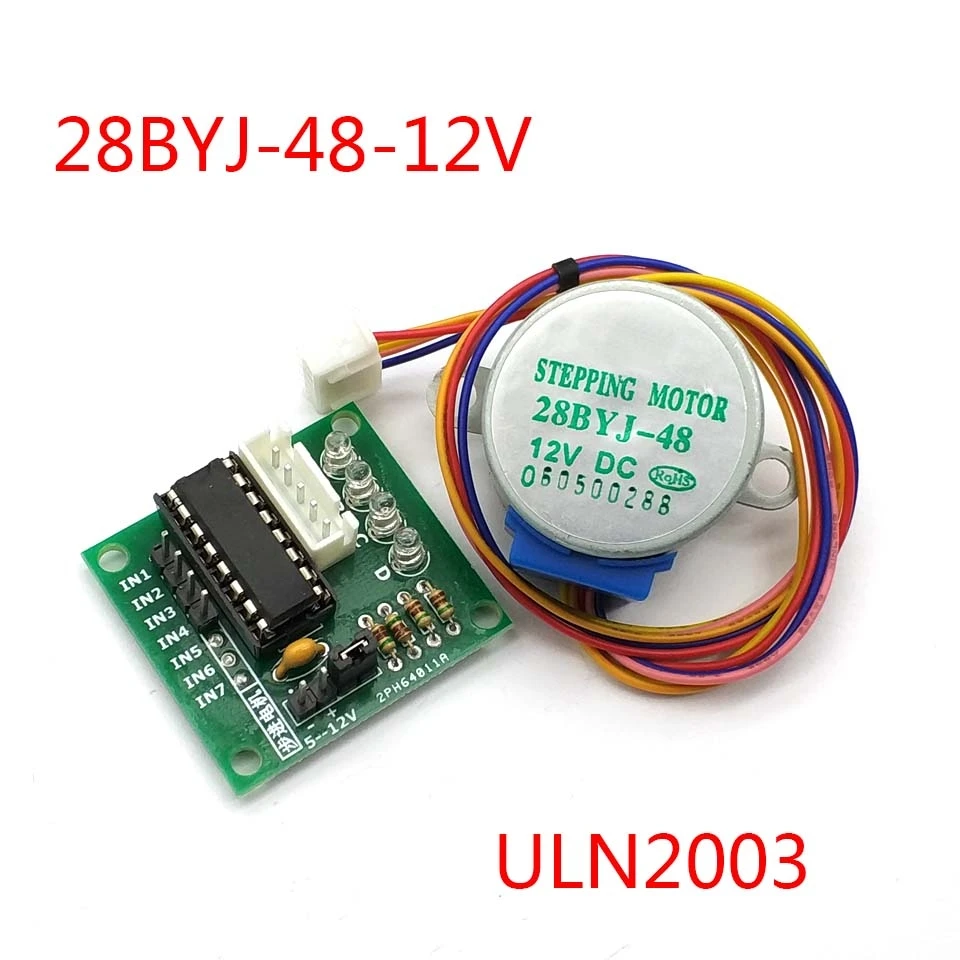 28BYJ 48 12 В 4 фазный DC Шестерня шаговый двигатель + ULN2003 плата драйвера для Uno DIY