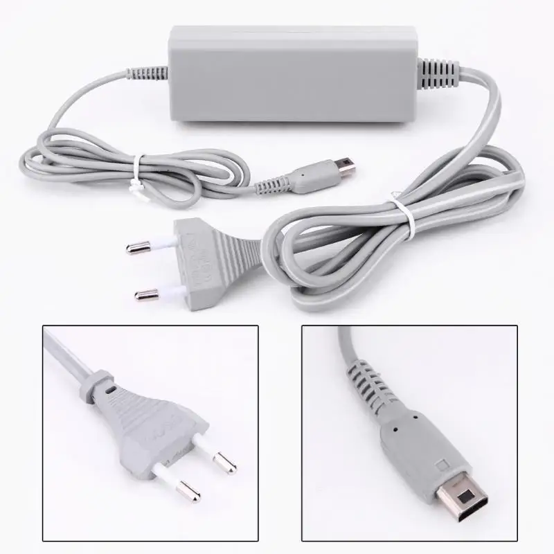 AC EU Plug Мощность адаптер шнур питания кабель для Wii U Gamepad контроллер 100% абсолютно