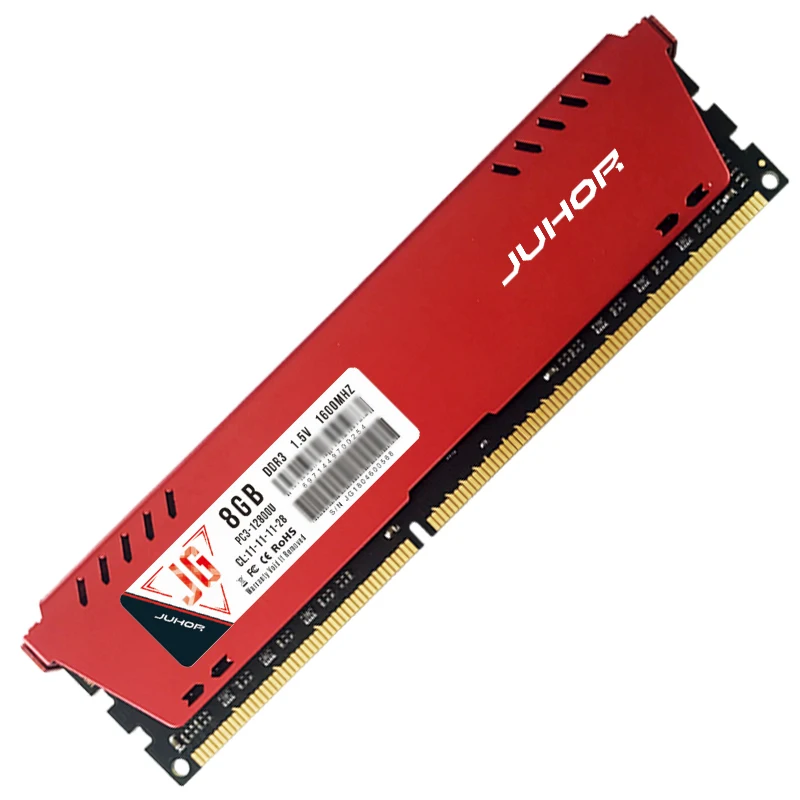 JUHOR Ddr3 1600Mhz 1 5 V 240 Pin Ram память с теплоотводом для ПК рабочего стола (8G)|Оперативная