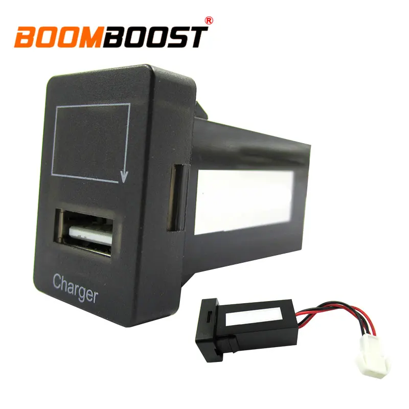 

for Mazda USB Interface Socket Car Charger 5V 2.1A LED light Adapter Socket Dashboard