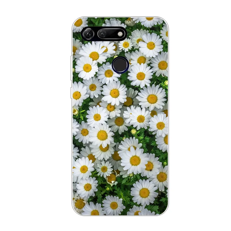 huawei honor v20 Case Silicon bloom Flowers Painting Soft TPU Back Cover for View 20 Phone protect Bags shell |