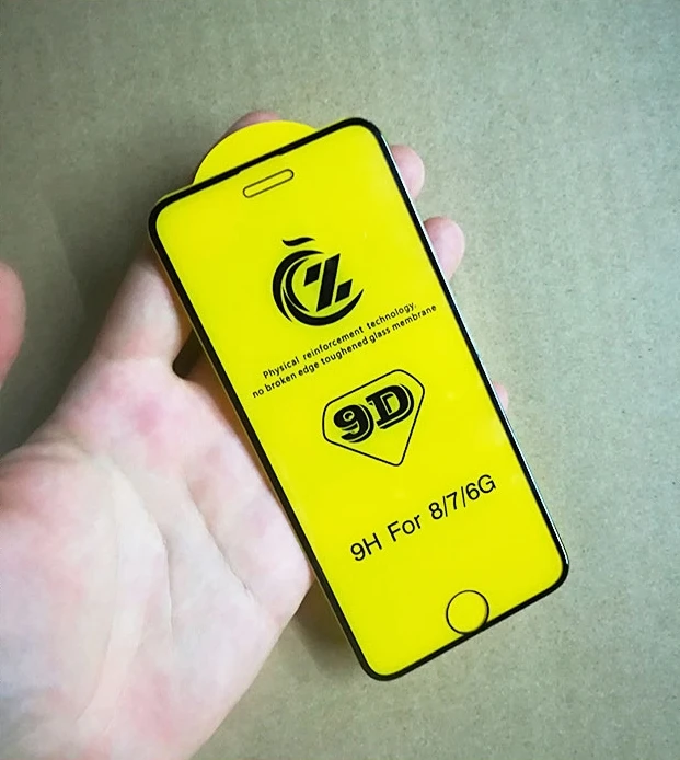 Закаленное стекло 9D для Apple iphone 6 8X7 PLUS XR XS Max пленка на весь экран 50 шт./лот |
