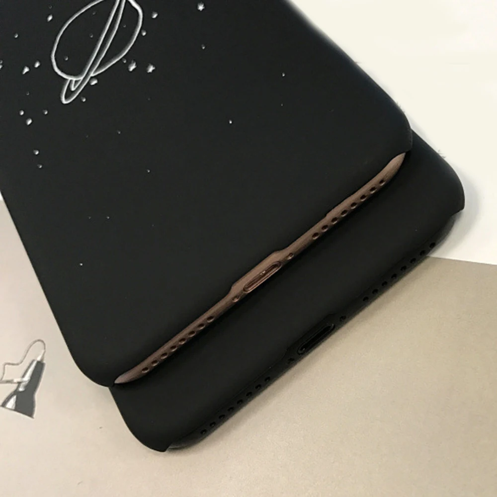 Создать простой для iPhone 7 8 Plus чехол Phane Shell Матовый планета бутылка черный