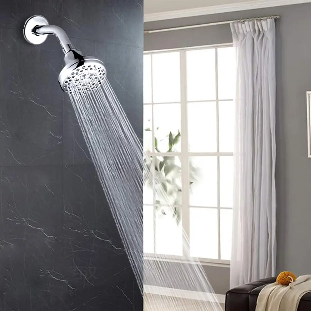 KSFS5 Function Shower Head High Pressure 4 inch Chrome Luxury Showerhead Massage Experience Wall-Mounted Easy Installat | Обустройство