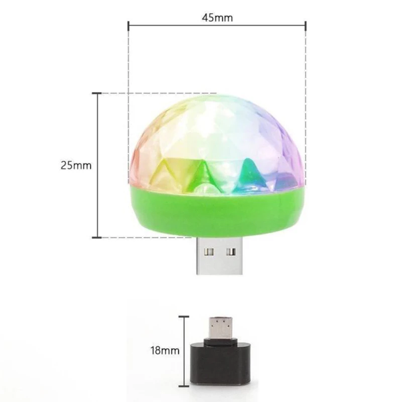 Мини USB светодиодное оборудование для дискотек Вечерние огни портативный