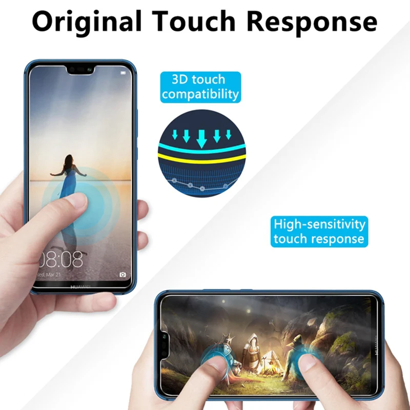 Защитное стекло для телефона Honor 8A 8C 7X 8X creen Protector закаленное Huawei P30 P20 Lite Pro Nova 4E 3E 3i
