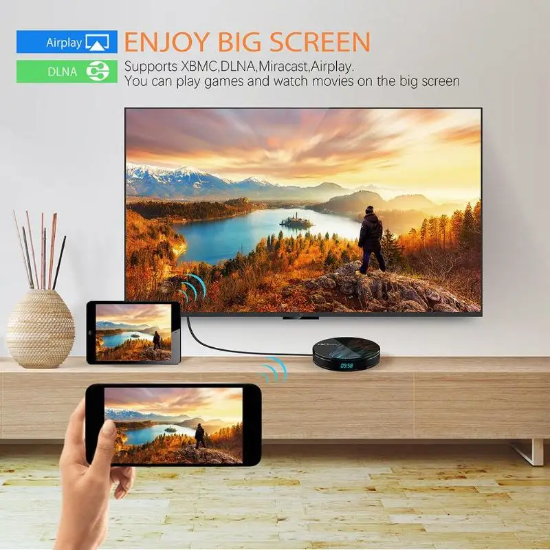 Супер смарт HK1 MAX Android 9 0 ТВ коробка 4 г + 32 RK3328 четырехъядерный WiFi к 3D приставка |