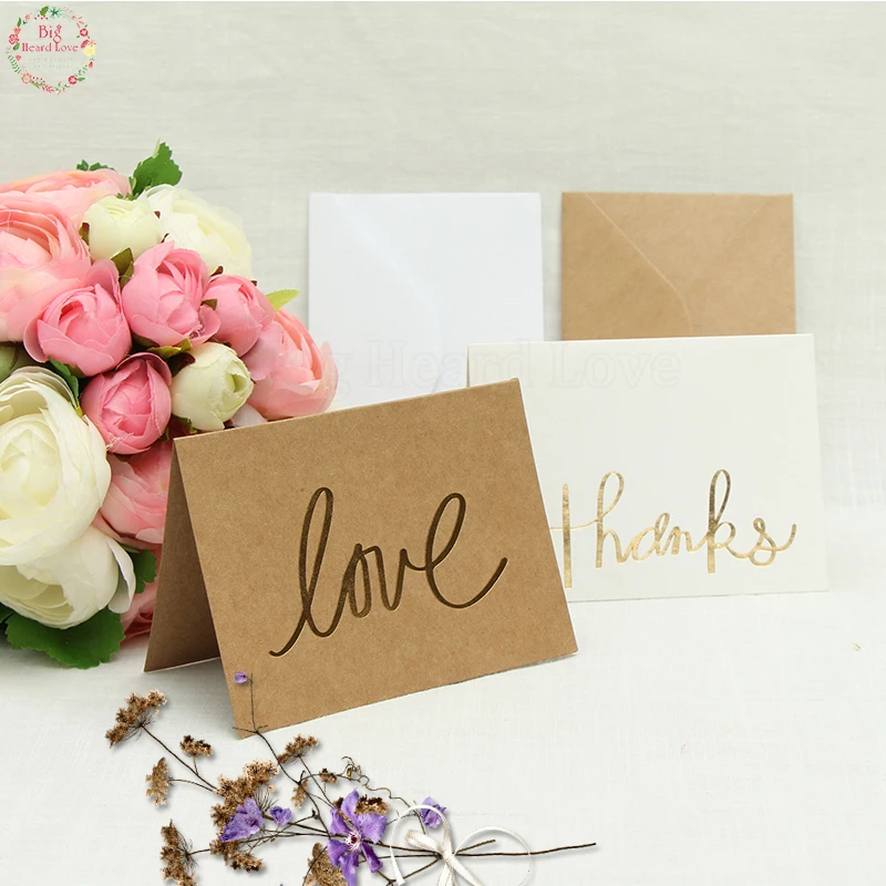100 шт. пригласительные открытки с надписью Love Thank|Открытки и приглашения| |