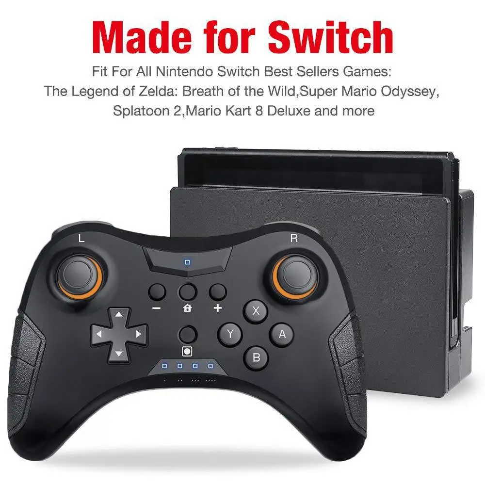Беспроводной Bluetooth Pro контроллер OSTENT геймпад для консоли Nintendo Switch 6 осевой