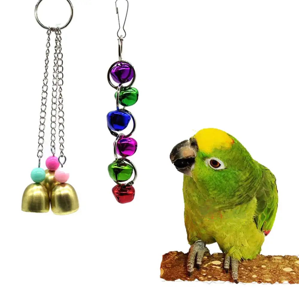 Bird Parrot Toys 7 Packs Swing Chewing Hanging Perches With Bells For Pet Lovebird Howl Budgie Cockatiels Macaws | Дом и сад