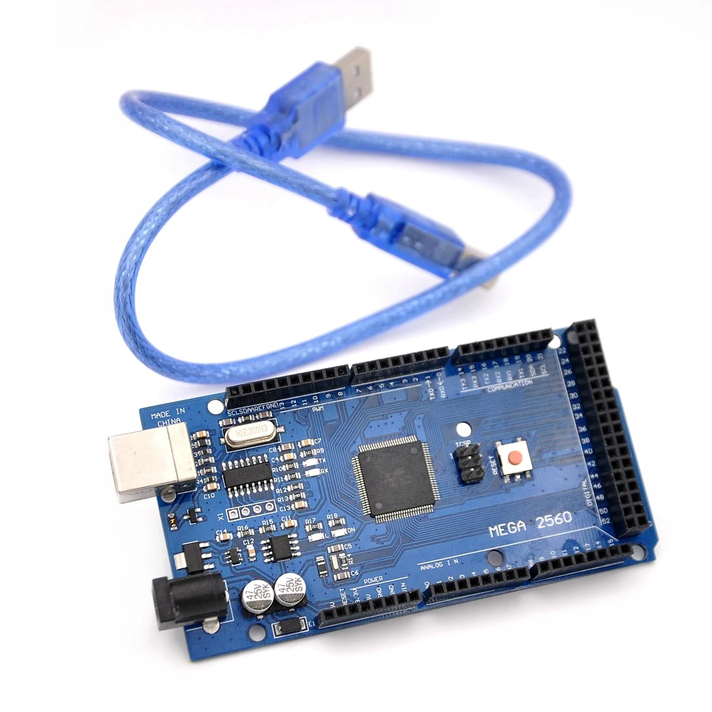 Мега 2560 R3 Mega2560 REV3 (Atmega2560 16AU CH340G) плата USB кабель совместим с Arduino|Усилители для