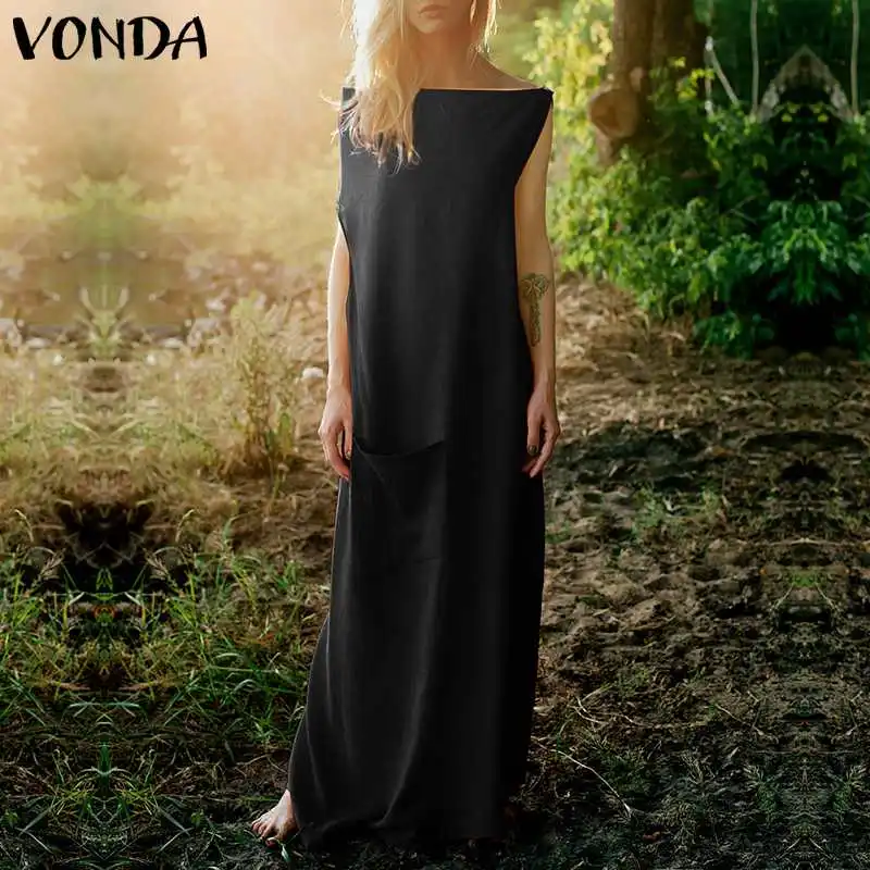 Женское праздничное платье VONDA длинное макси с открытыми плечами и рукавами