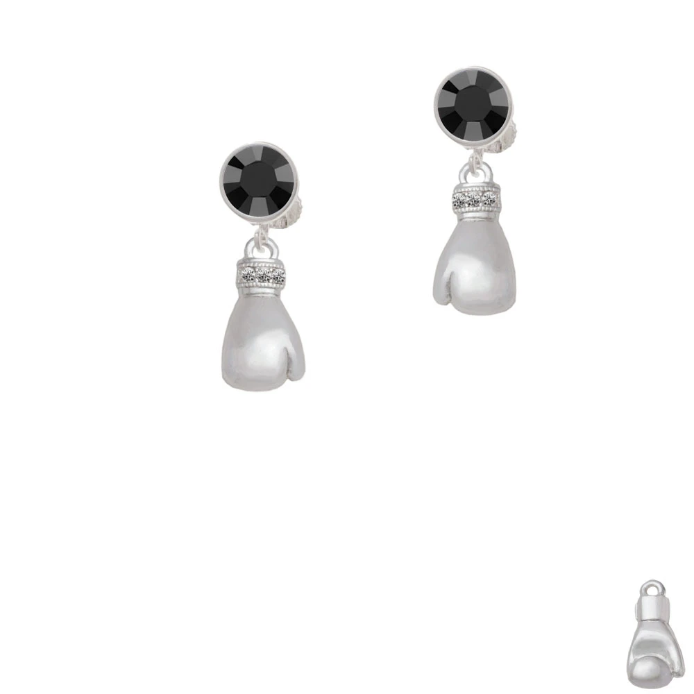 Large Boxing Glove Crystal Clip On Earrings | Украшения и аксессуары