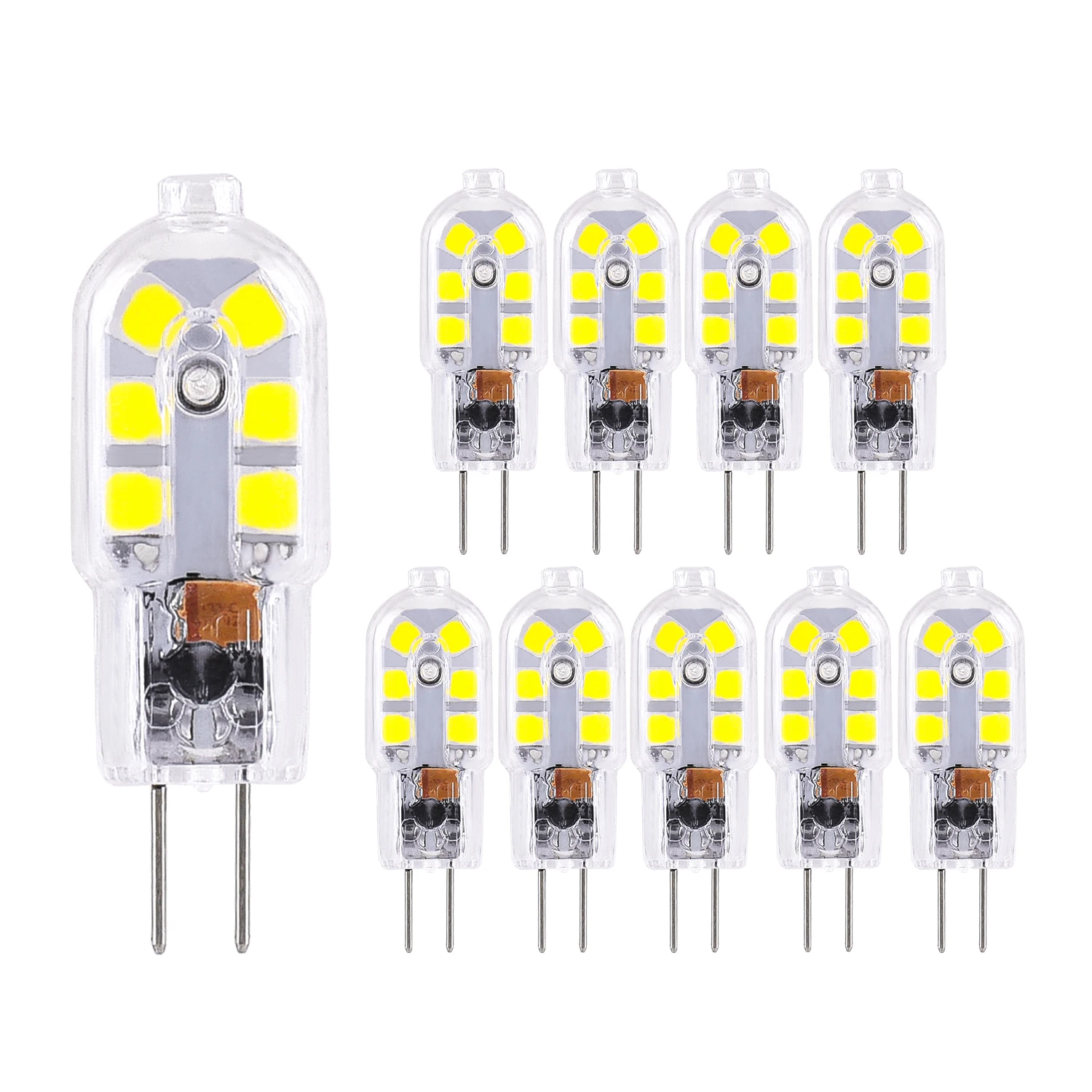 10X G4 светодиодные лампочки 2 W 12 V холодный белый сад дома SMD AC осветительные лампы
