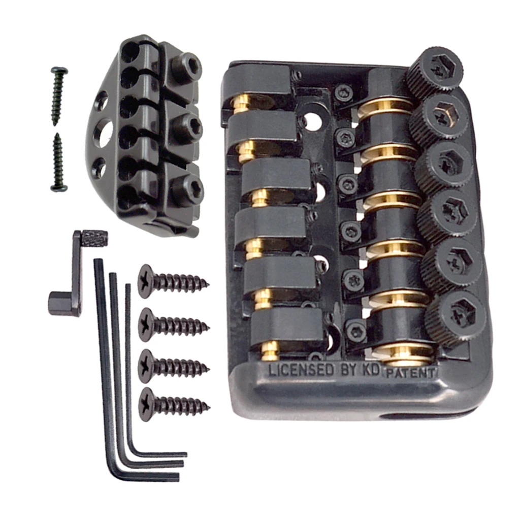 1 Set Durable Iron Headless Electric Guitar Replacement Bridge Roll Ball Nut Tools Black | Спорт и развлечения