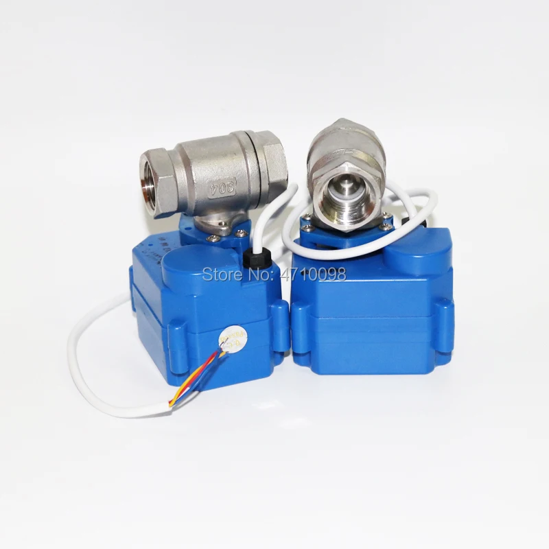 1/2 &quotDN15mm DC12V нержавеющая сталь 304 моторизованный шаровой клапан CR 01/CR 02/CR 03/CR 04