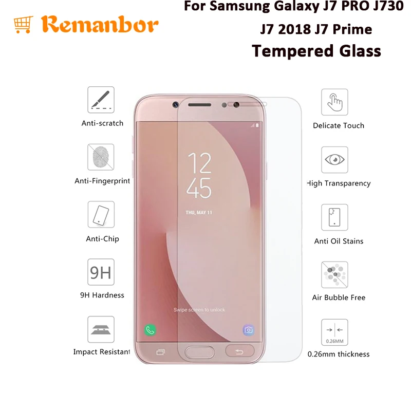 Remanbor для samsung Galaxy J7 Pro J730 закаленное Стекло Экран Защитная пленка 5 ''для 2018