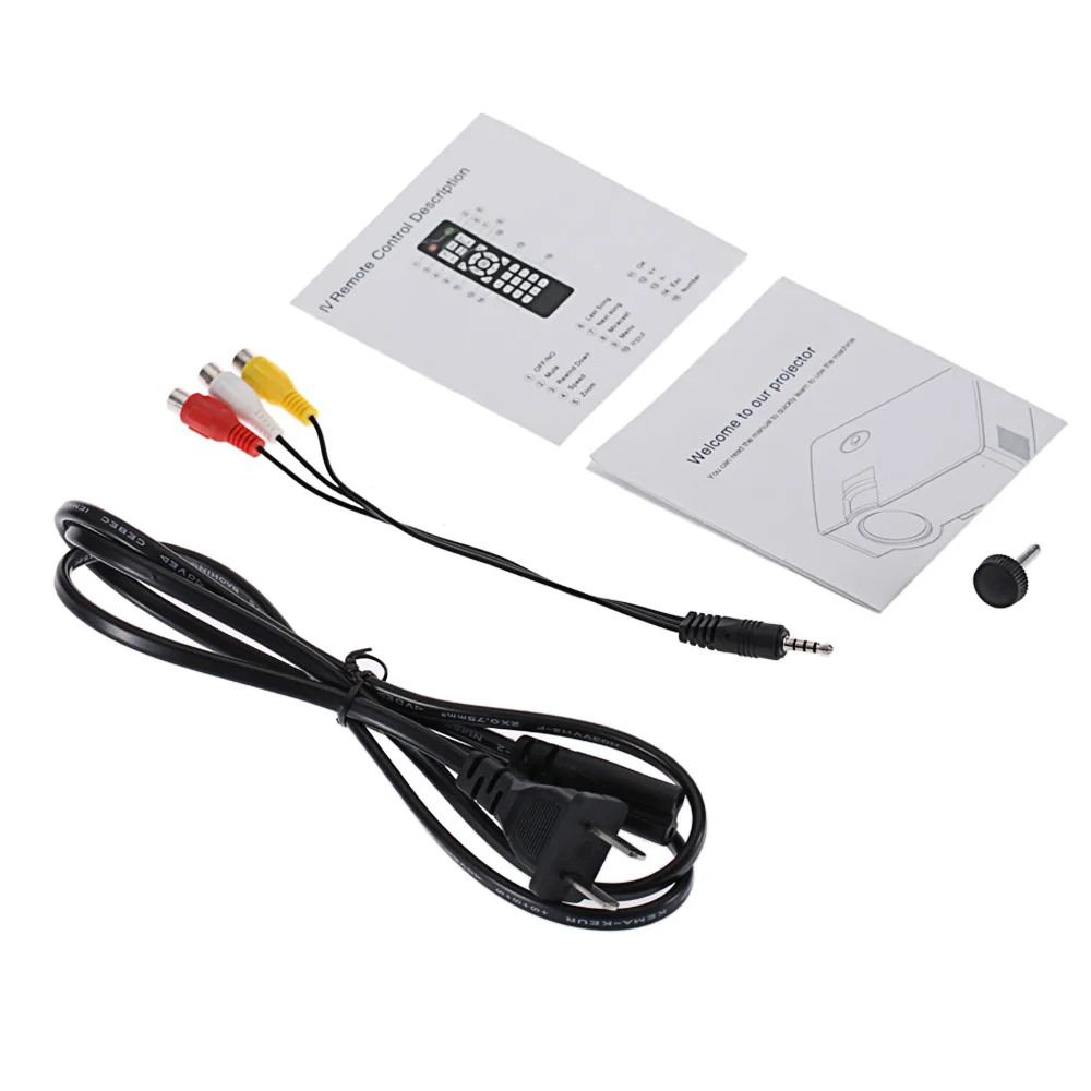 E08 ЖК дисплей проектор 1500 люмен 800x480 Пиксели 1080 P HD Media Player с беспроводной