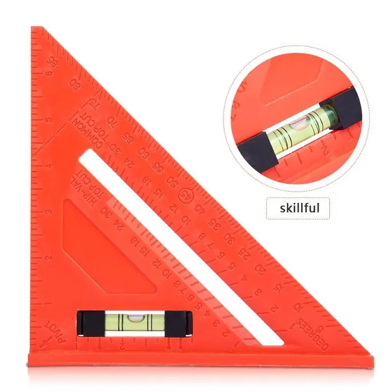 45 Degrees Angle Ruler Multi-function Triangle Square Protractor Meter for Carpenter Woodworking Measurement Tool |