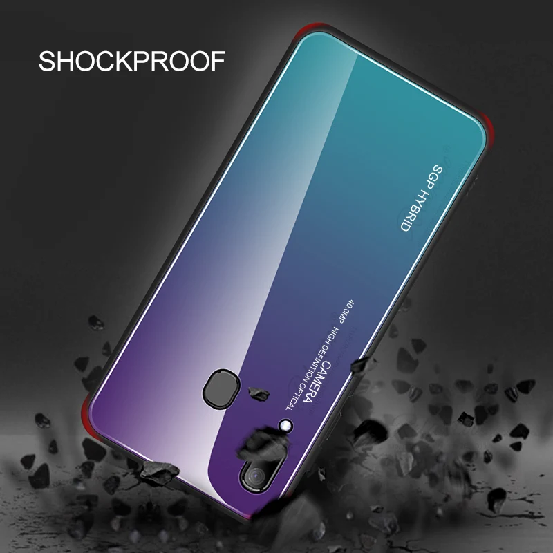 Чехол для телефона с градиентом Авроры Samsung Galaxy A30 A305F чехол из закаленного стекла