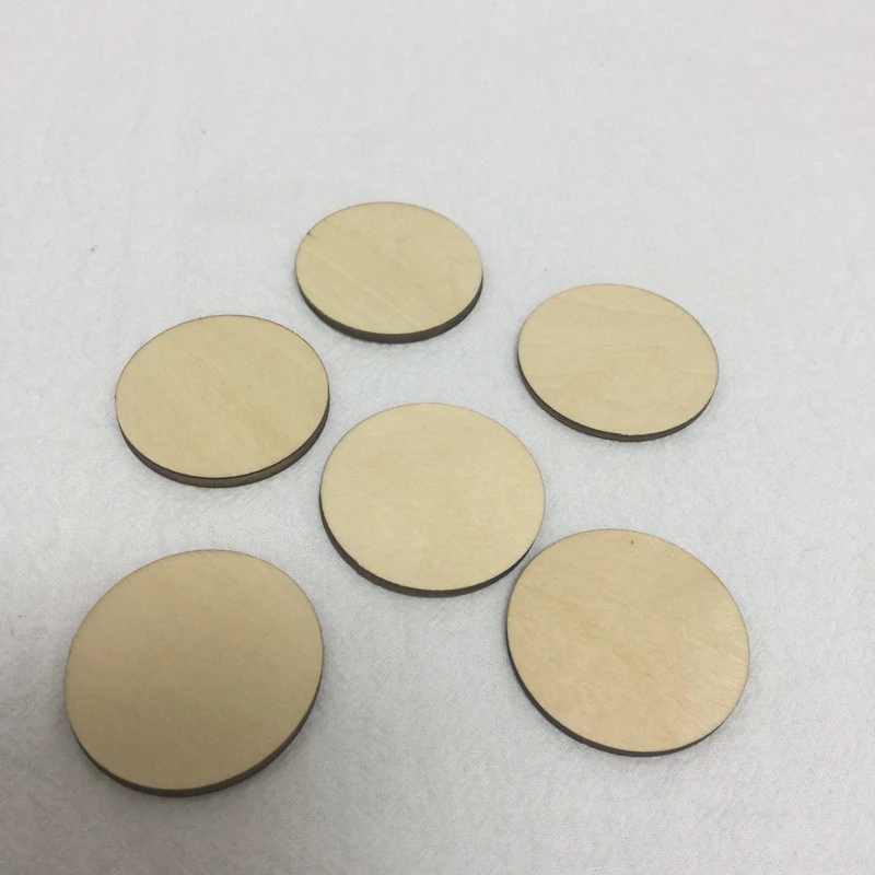 

50pcs wood round circle discs blank wooden 6x6cm
