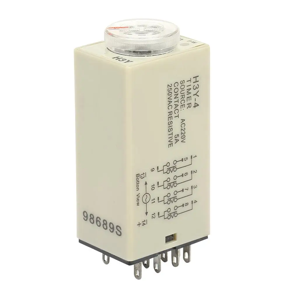 H3Y 4 питание от реле таймера задержки 0 60 минут времени AC 220V 5A 2019 высокое