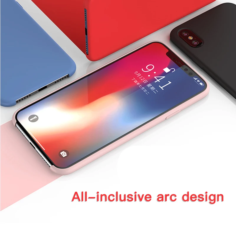 Оригинальный чехол для телефона iPhone X XR XS Max мягкая Жидкая силиконовая задняя