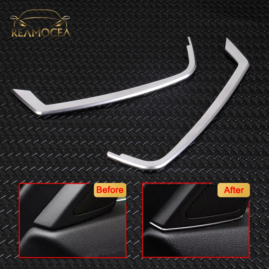 

Reamocea 2Pcs Car Front Door Speaker Cover Gap Decor Trim ABS Interior Moulding For BMW 5Series 2014-2017 Auto Style Accessories