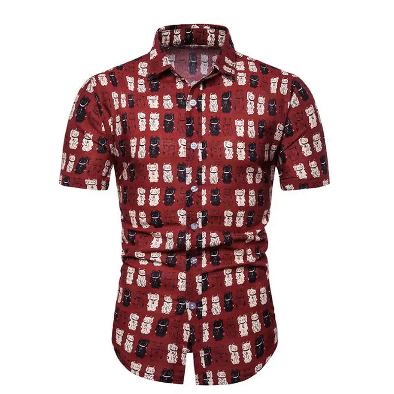 Mens Summer Fashion Beach Hawaiian Shirt Brand Slim Fit Short Sleeve Floral Shirts Casual Holiday Party Clothing Camisa M-5XL | Мужская