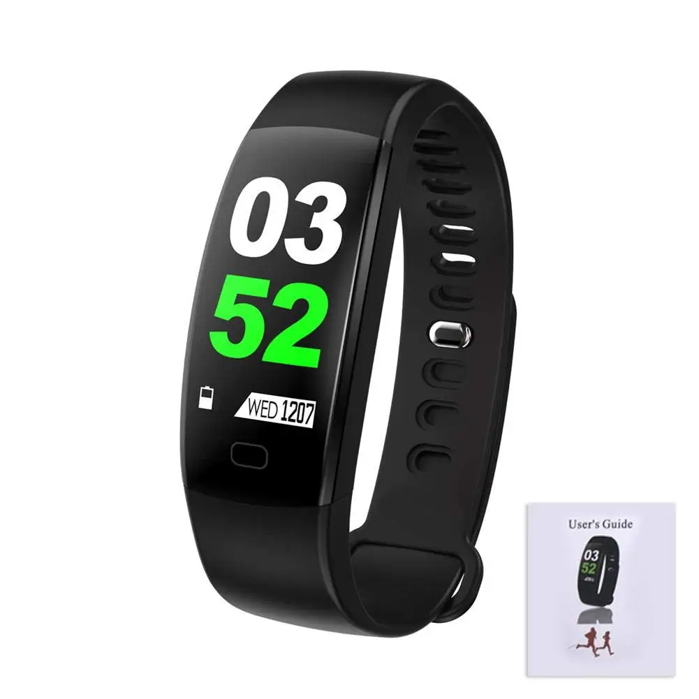 F64Hr 0 96 дюймов с цветным смарт экраном Bluetooth 4 Смарт часы пошаговый подсчет пульса